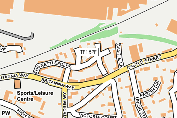 TF1 5PF map - OS OpenMap – Local (Ordnance Survey)