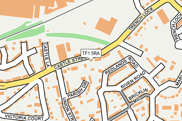 TF1 5RA map - OS OpenMap – Local (Ordnance Survey)