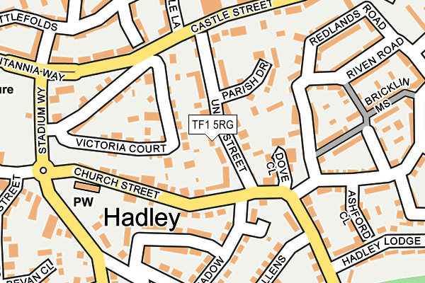 TF1 5RG map - OS OpenMap – Local (Ordnance Survey)