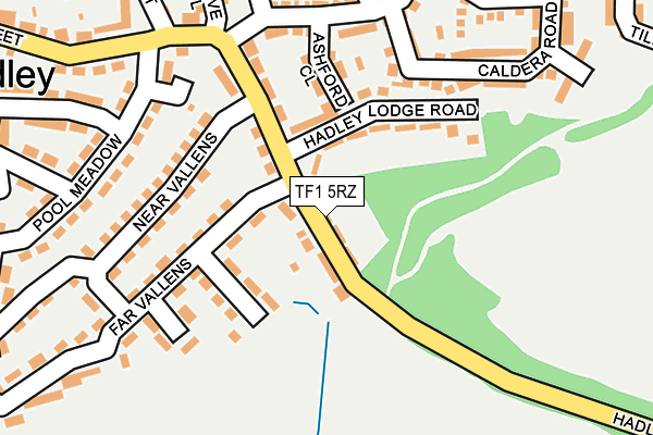 TF1 5RZ map - OS OpenMap – Local (Ordnance Survey)