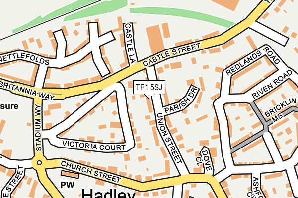 TF1 5SJ map - OS OpenMap – Local (Ordnance Survey)