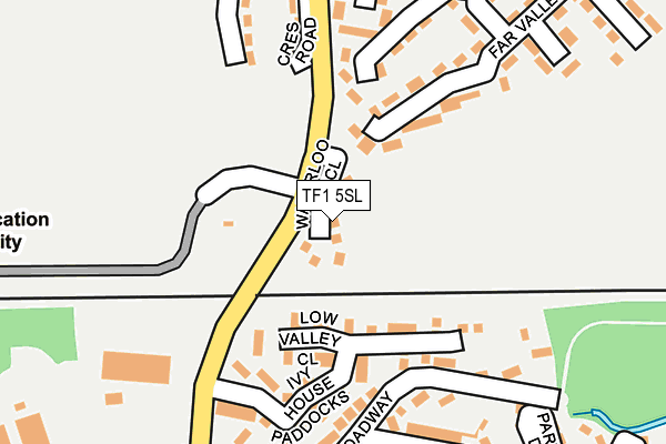 TF1 5SL map - OS OpenMap – Local (Ordnance Survey)