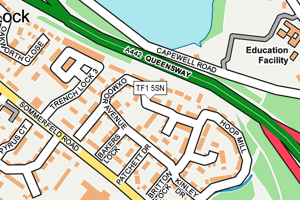TF1 5SN map - OS OpenMap – Local (Ordnance Survey)