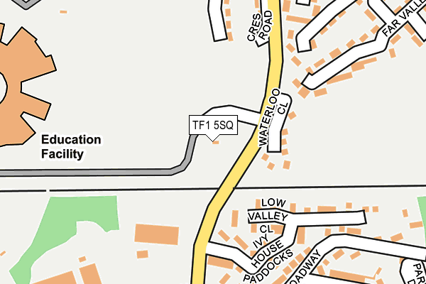 TF1 5SQ map - OS OpenMap – Local (Ordnance Survey)