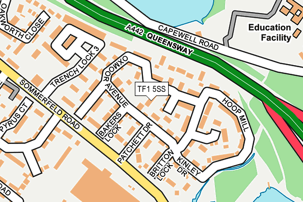 TF1 5SS map - OS OpenMap – Local (Ordnance Survey)