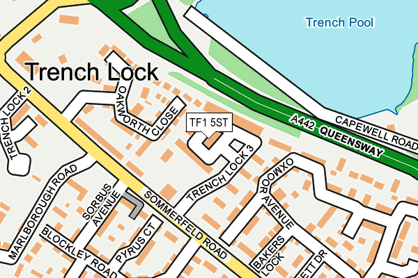 TF1 5ST map - OS OpenMap – Local (Ordnance Survey)