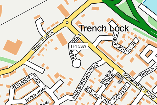 TF1 5SW map - OS OpenMap – Local (Ordnance Survey)