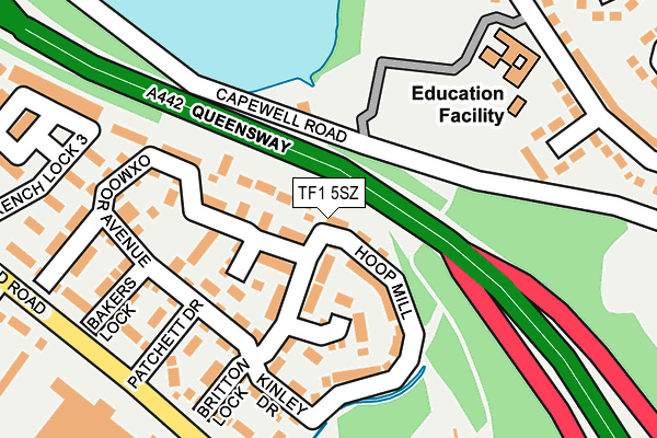 TF1 5SZ map - OS OpenMap – Local (Ordnance Survey)