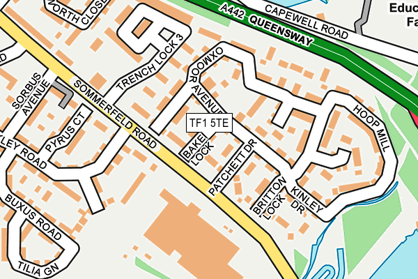 TF1 5TE map - OS OpenMap – Local (Ordnance Survey)