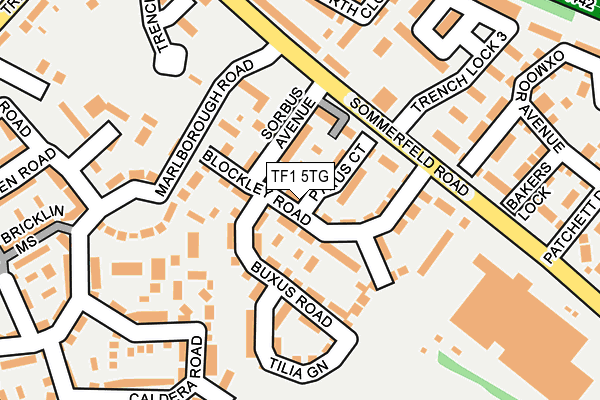 TF1 5TG map - OS OpenMap – Local (Ordnance Survey)