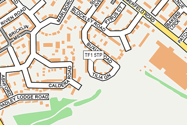 TF1 5TP map - OS OpenMap – Local (Ordnance Survey)