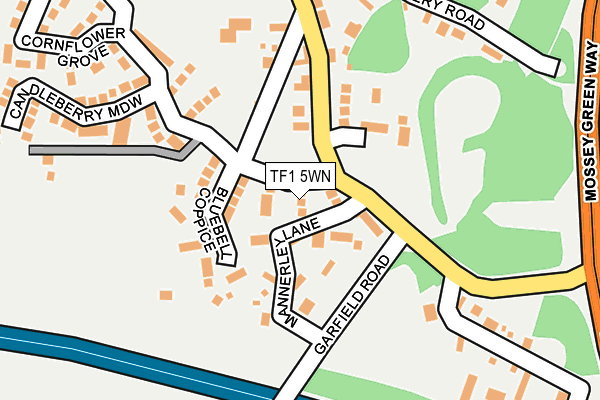 TF1 5WN map - OS OpenMap – Local (Ordnance Survey)