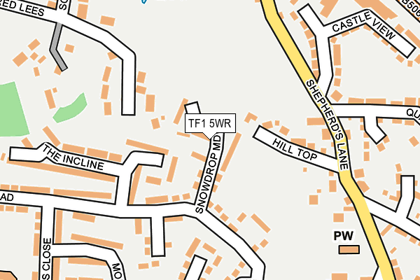 TF1 5WR map - OS OpenMap – Local (Ordnance Survey)