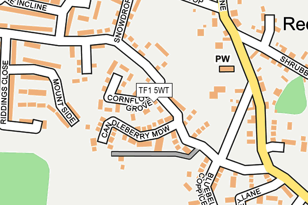 TF1 5WT map - OS OpenMap – Local (Ordnance Survey)