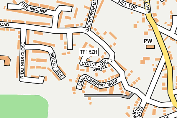 TF1 5ZH map - OS OpenMap – Local (Ordnance Survey)