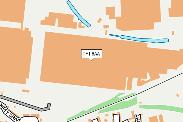 TF1 6AA map - OS OpenMap – Local (Ordnance Survey)