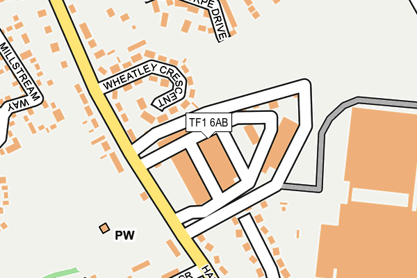 TF1 6AB map - OS OpenMap – Local (Ordnance Survey)