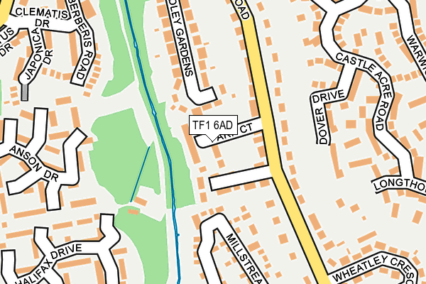 TF1 6AD map - OS OpenMap – Local (Ordnance Survey)