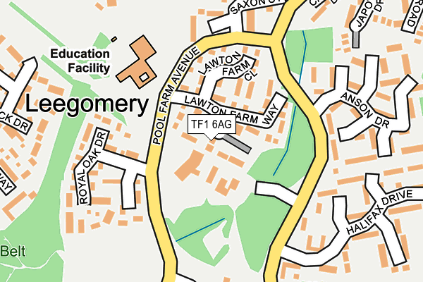 TF1 6AG map - OS OpenMap – Local (Ordnance Survey)