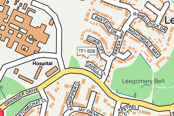 TF1 6DB map - OS OpenMap – Local (Ordnance Survey)