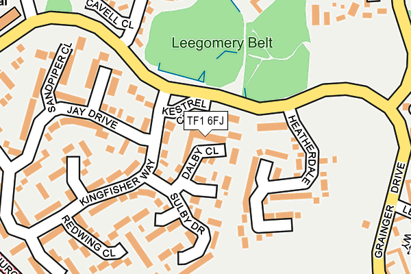 TF1 6FJ map - OS OpenMap – Local (Ordnance Survey)