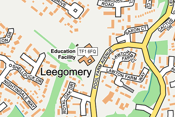 TF1 6FQ map - OS OpenMap – Local (Ordnance Survey)