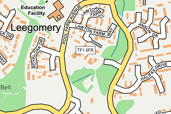 TF1 6FR map - OS OpenMap – Local (Ordnance Survey)
