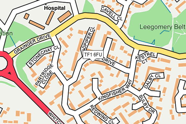 TF1 6FU map - OS OpenMap – Local (Ordnance Survey)