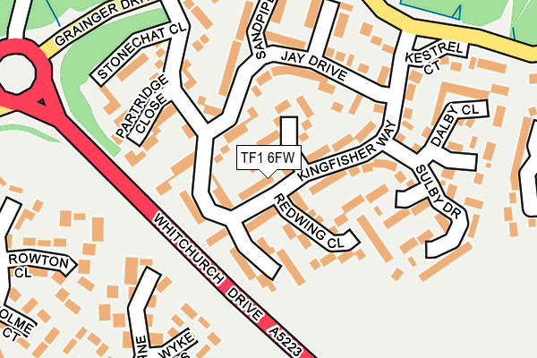 TF1 6FW map - OS OpenMap – Local (Ordnance Survey)