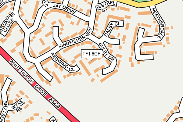 TF1 6GF map - OS OpenMap – Local (Ordnance Survey)