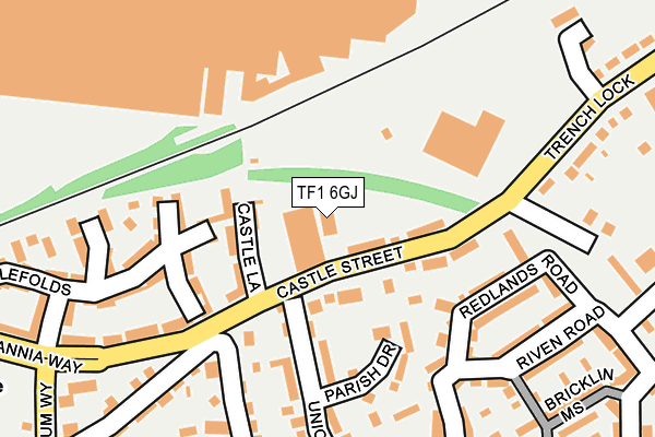 TF1 6GJ map - OS OpenMap – Local (Ordnance Survey)