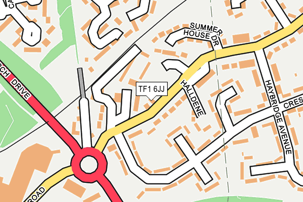 TF1 6JJ map - OS OpenMap – Local (Ordnance Survey)