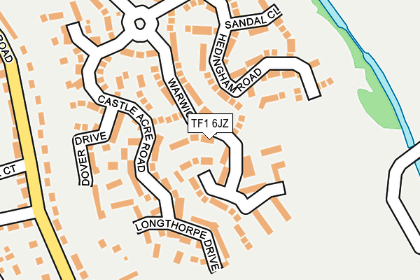 TF1 6JZ map - OS OpenMap – Local (Ordnance Survey)