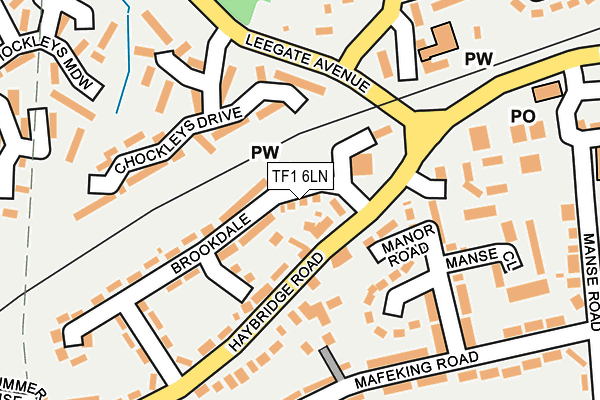 TF1 6LN map - OS OpenMap – Local (Ordnance Survey)