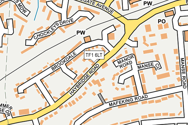 TF1 6LT map - OS OpenMap – Local (Ordnance Survey)