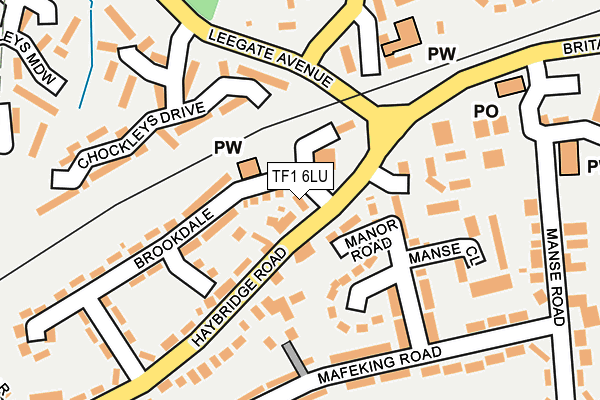 TF1 6LU map - OS OpenMap – Local (Ordnance Survey)