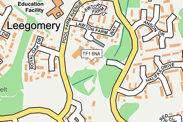 TF1 6NA map - OS OpenMap – Local (Ordnance Survey)