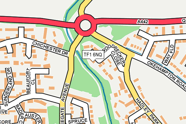 TF1 6NQ map - OS OpenMap – Local (Ordnance Survey)