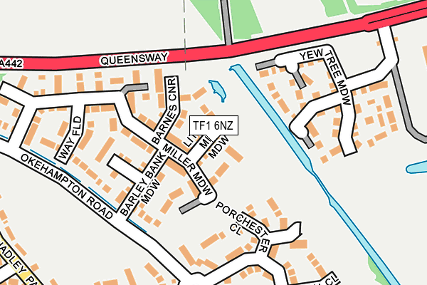 TF1 6NZ map - OS OpenMap – Local (Ordnance Survey)