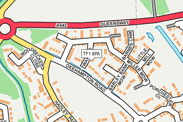 TF1 6PA map - OS OpenMap – Local (Ordnance Survey)
