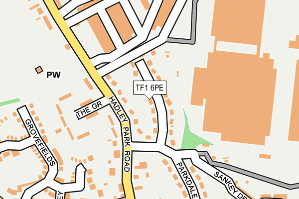 TF1 6PE map - OS OpenMap – Local (Ordnance Survey)