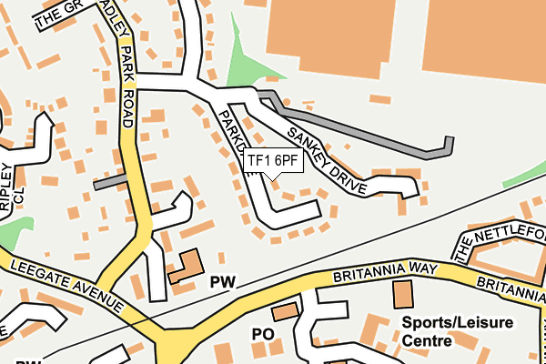 TF1 6PF map - OS OpenMap – Local (Ordnance Survey)
