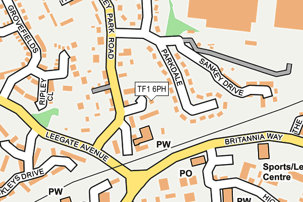 TF1 6PH map - OS OpenMap – Local (Ordnance Survey)