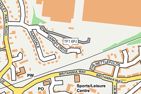 TF1 6PJ map - OS OpenMap – Local (Ordnance Survey)