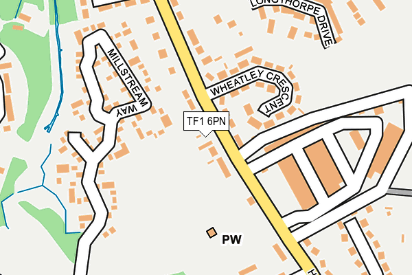 TF1 6PN map - OS OpenMap – Local (Ordnance Survey)