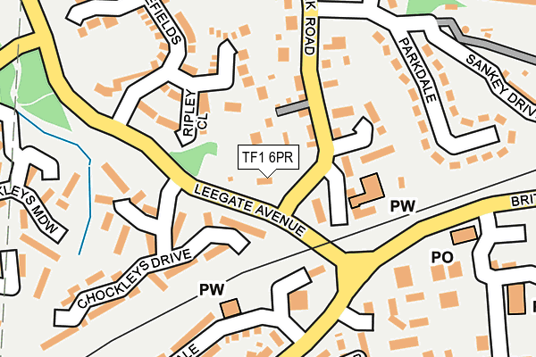 TF1 6PR map - OS OpenMap – Local (Ordnance Survey)