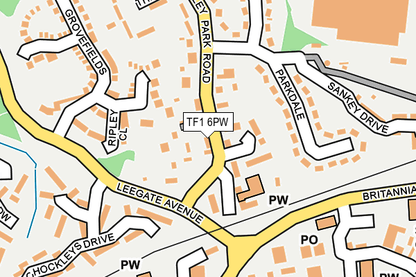 TF1 6PW map - OS OpenMap – Local (Ordnance Survey)
