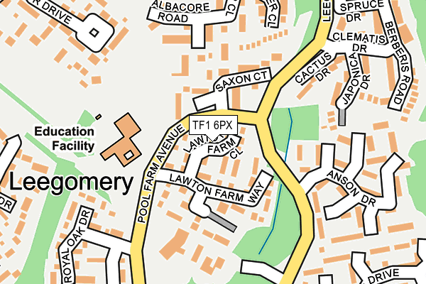 TF1 6PX map - OS OpenMap – Local (Ordnance Survey)