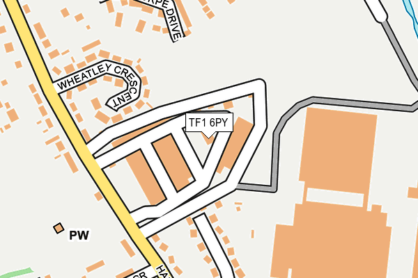 TF1 6PY map - OS OpenMap – Local (Ordnance Survey)