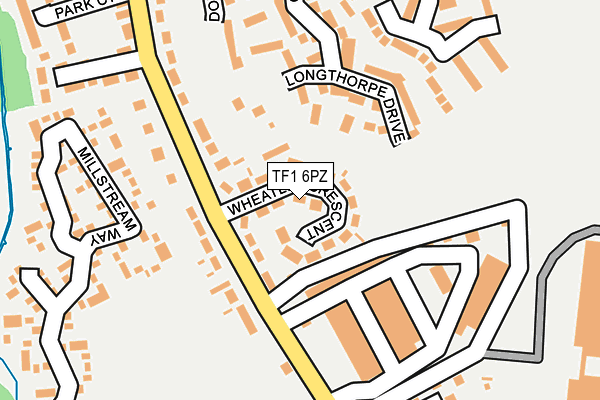 TF1 6PZ map - OS OpenMap – Local (Ordnance Survey)
